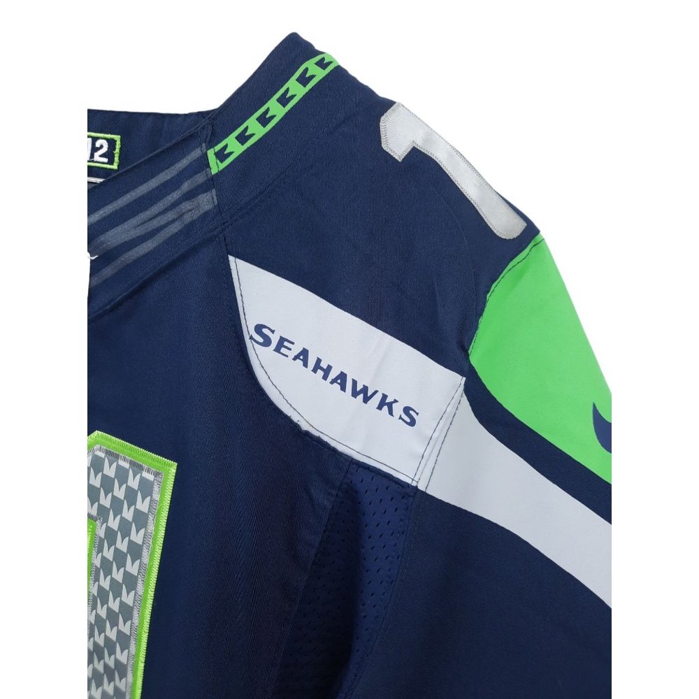 Nike NFL On Field Seattle Seahawks 11 Percy Harvin Blue Team Jersey Mens Size 40 - Picture 4 of 12